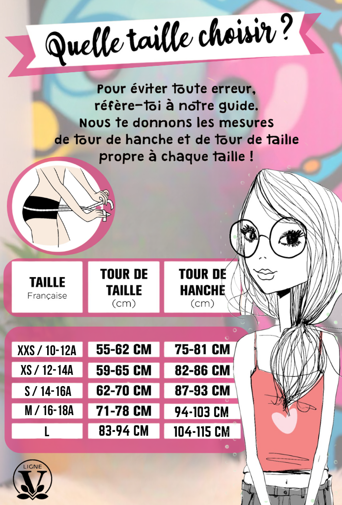 ADO - Shorty Menstruel Taille Basse COTON BIO