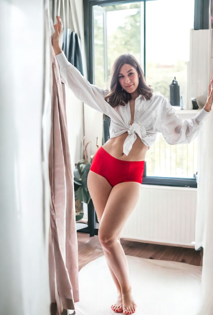 Culotte Menstruelle Haute Rouge