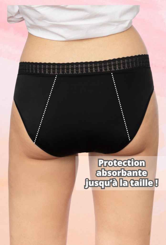 ADO LOT de 3 - Culottes Menstruelles ULTRA ABSORBANTES en POLYAMIDE RECYCLE