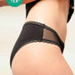 Culotte Menstruelle Taille Basse ESSENTIEL BAMBOU et TULLE - NOIR
