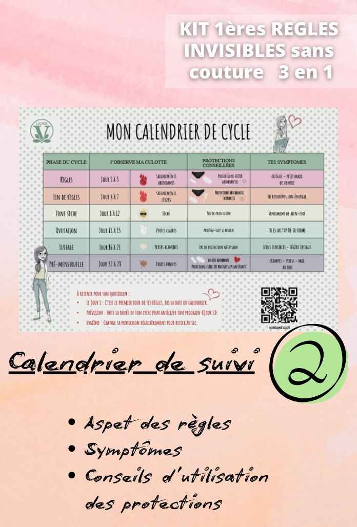 ADO - Kit Premières Règles BIO et INVISIBLE sans couture