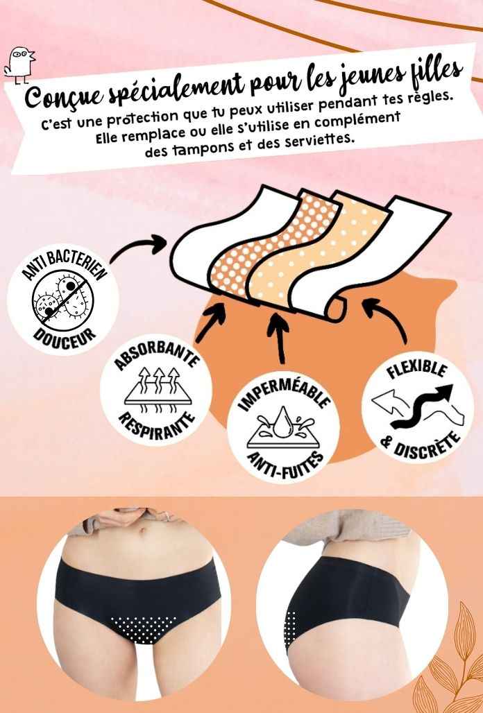 ADO - Kit Premières Règles BIO et INVISIBLE sans couture