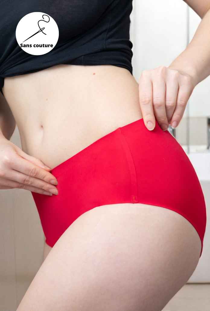 ADO - Culotte Menstruelle INVISIBLE Rouge
