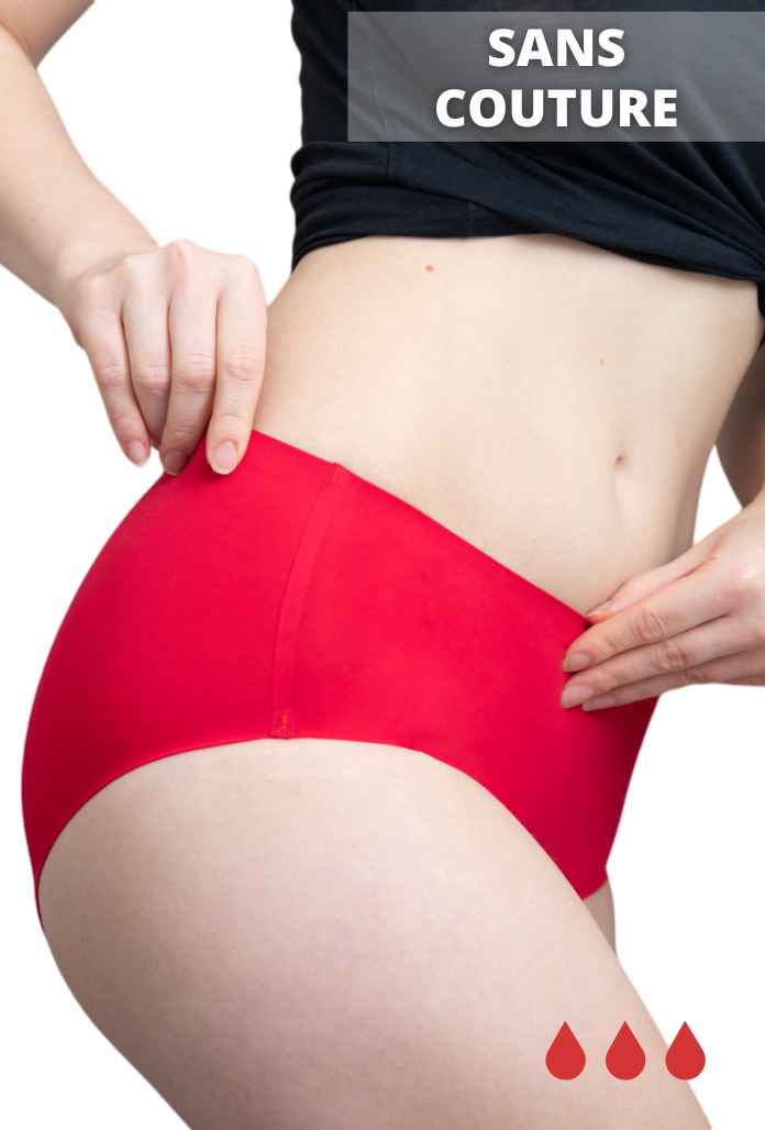 Culotte Menstruelle INVISIBLE Rouge