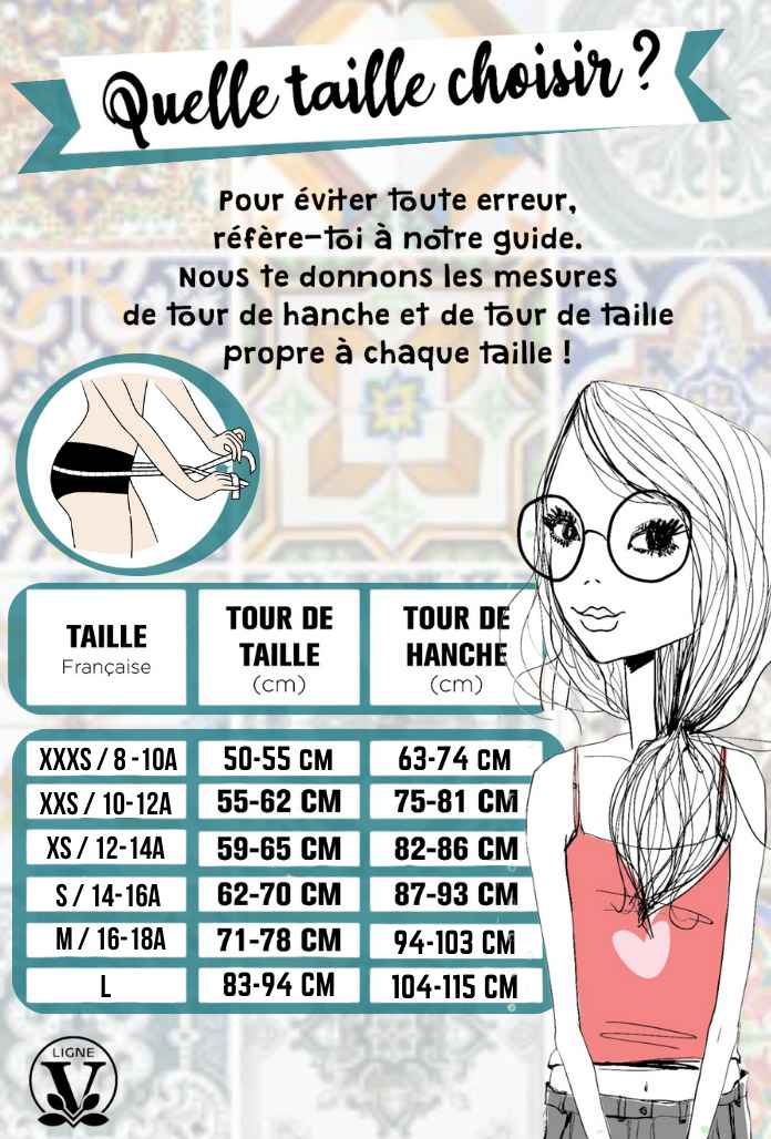 Culotte Menstruelle ADO Taille Basse BAMBOU - Turquoise