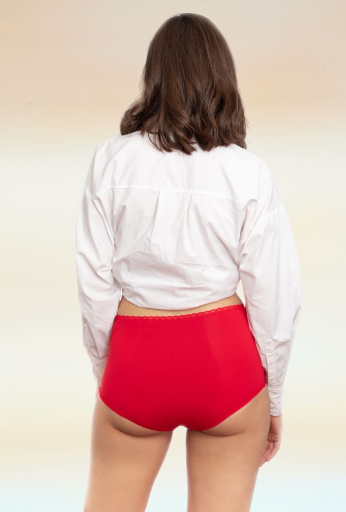 Culotte Menstruelle Haute Rouge