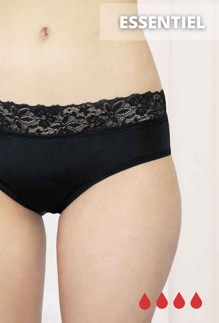 ESSENTIEL PACK / LOT de 5 - Culottes Basses COTON DENTELLE