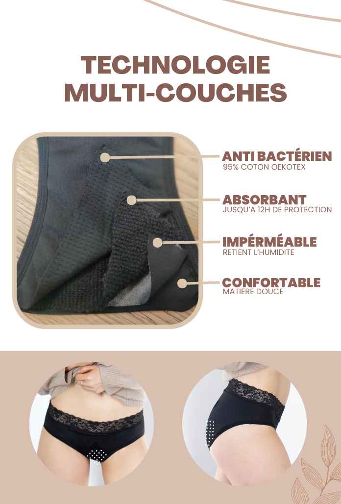 ESSENTIEL PACK / LOT de 5 - Culottes Basses COTON DENTELLE