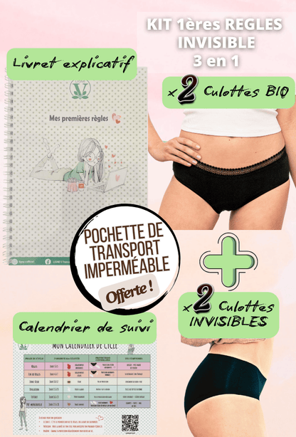 ADO - Kit Premières Règles BIO et INVISIBLE sans couture