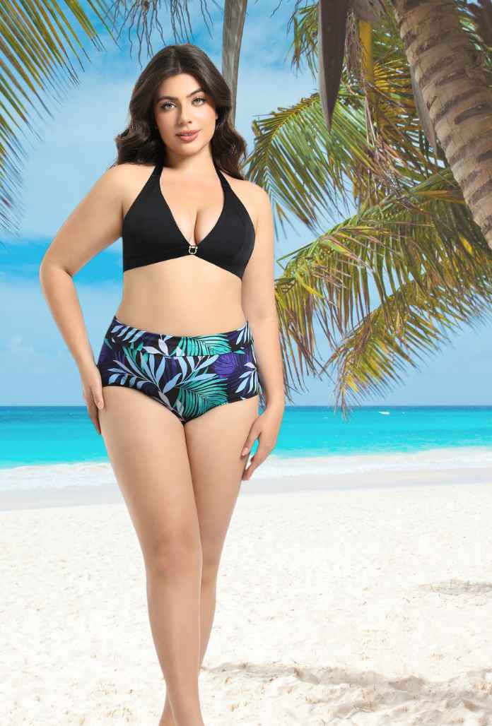 BAS de Maillot de bain Menstruel - Culotte Haute Imprimé BLUEMOON