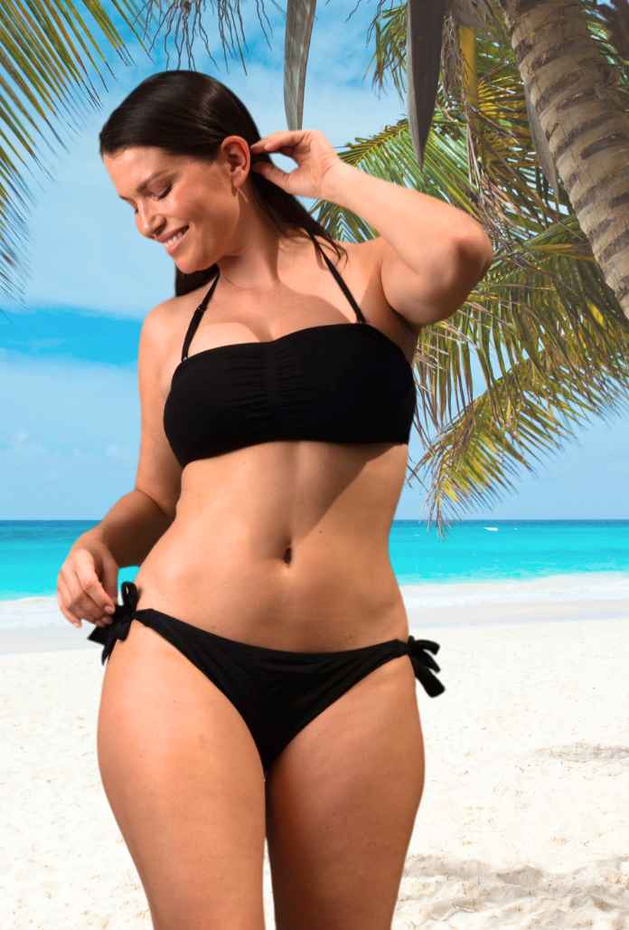 BAS de Maillot de Bain Menstruel - BIKINI UNI NOIR