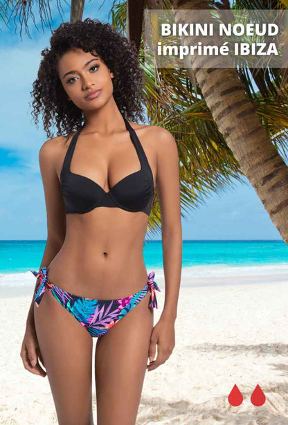 BAS de Maillot de Bain Menstruel - BIKINI Imprimé IBIZA