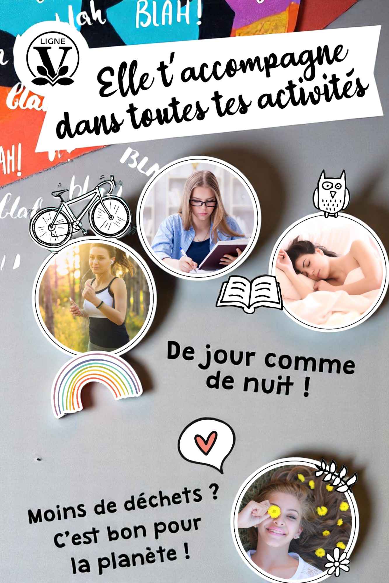 ADO LOT de 3- Shorty Menstruel en COTON BIO